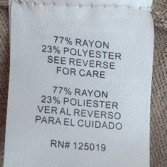 WOMEN'S JOSEPH A. Pullover V-Neck Sweater; 3/4 Sleeves; Fringe; Size Medium - Picture 4 of 5